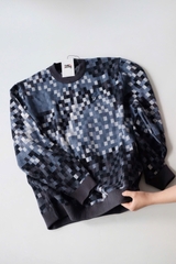 ÁO SWEATER LOUIS VUITTON LV DAMOFLAGE MARQUE (NAVY)