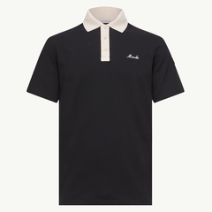 ÁO POLO MONCLER PIQUET SCRIPT LOGO (BLACK)