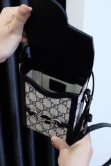 TÚI GUCCI GC HORSEBIT 1955 PHONE BAG (BLACK)
