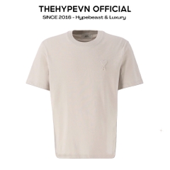 ÁO PHÔNG AMI PARIS EMBOSSED HEART LOGO TEE (CHALK)