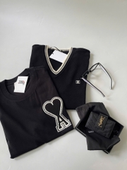 ÁO THUN AMI PARIS OVER HEART EXCLUSIVE (BLACK)