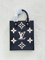 LOUIS VUITTON BAG - Túi LV Petit Sac Plat Monogram Emprein Leather (BLACK) [Mirror Quality]