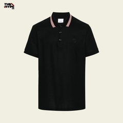ÁO POLO BURBERRY STRIPE CIRCLE LOGO (BLACK)