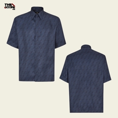 ÁO SƠ MI FENDI PLAYERA FF SILK SHIRT (BLUE)