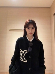 ÁO CARDIGAN LOUIS VUITTON CHUNKY INTARSIA (BLACK)
