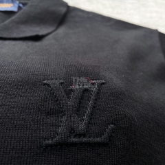 Áo Polo Louis Vuitton LV Cashmere And Cotton Blend (Black) [Mirror Quality]