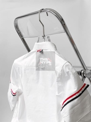 ÁO SƠ MI THOM BROWNE TB ARMBAND SLEEVED OXFORD (SỌC TAY NGẮN - TRẮNG)