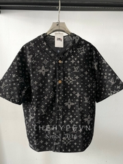 Áo Sơ Mi Jacket Louis Vuitton LV Baseball Monogram Denim (Black) [Mirror Quality]