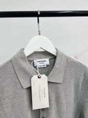 THOM BROWNE POLO - Áo Polo TB Side Stripes Insert (Xám)[MIRROR QUALITY]