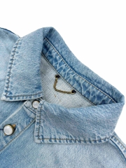 ÁO SƠ MI LOUIS VUITTON LV NUBACK LOGO JACKET (DENIM)