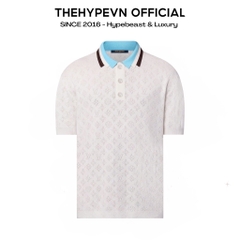ÁO POLO LOUIS VUITTON LV MONOGRAM POINTELLE (WHITE)