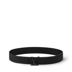 LOUIS VUITTON BELT Initiales Reversible Belt Taurillon (Black)