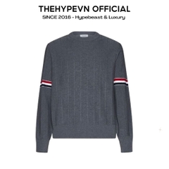 ÁO SWEATER THOM BROWNE WOOL RELAXED PULLOVER (GREY)