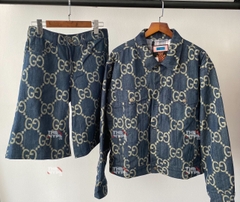 GUCCI SHORTS - Quần Shorts GC Denim Pineapple (Blue) [Mirror Quality]
