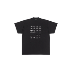 BALENCIAGA TEE - Áo BLCG MultiLogo Archives (Black) [MIRROR QUALITY]