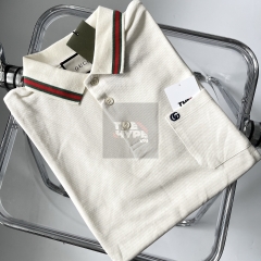 Áo Polo Gucci Cotton Piquet With Double G (White) [Mirror Quality]
