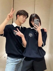 Áo Polo Louis Vuitton LV Embroidered Cotton Blend (Black) [Mirror Quality]