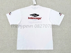 Áo Thun Balenciaga BLCG embroidered Logo 3B (WHite) [Mirror Quality]