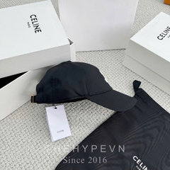 CELINE CAP- Mũ Lưỡi Trai Celine Logo Thêu (Black) [MIRROR QUALITY]