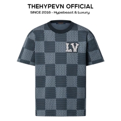 ÁO THUN LOUIS VUITTON LV DAMIER CRYSTAL PATCH (INDIGO)