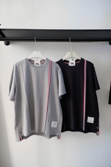 Áo Thun Thom Browne TB Emblem Grosgrain (Grey) [Mirror Quality]
