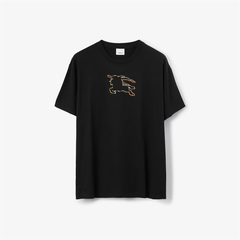 Áo Thun Burberry BBR Check EKD Cotton (Đen) [Mirror Quality]