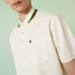 Áo Polo Gucci Cotton Piquet With Double G (White) [Mirror Quality]