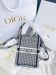 Túi Dior Micro Houndstooth Mini Tote (Black) [Mirror Quality]