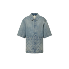 Áo Sơ Mi Louis Vuitton Short Sleeved Denim Workwear(Blue) [Mirror Quality]