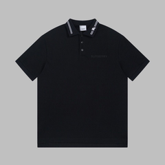 ÁO POLO BURBERRY EQUESTRIAN KNIGHT PIQUE (BLACK)