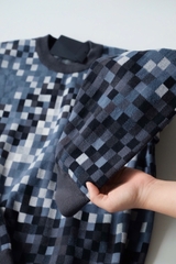ÁO SWEATER LOUIS VUITTON LV DAMOFLAGE MARQUE (NAVY)