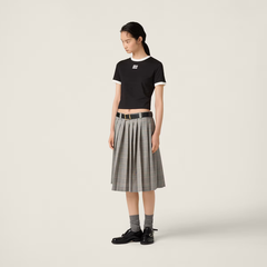 ÁO THUN MIU MIU COTTON JERSEY (BLACK)