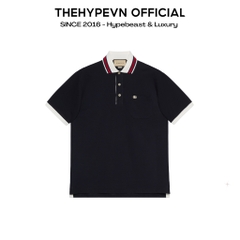 ÁO POLO GUCCI GC COTTON PIQUET WITH DOUBLE G (BLACK)