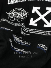 Áo Thun Off-White With Off-White Exactly The Opposite Logo Embroidery (Black) [Mirror Quality]