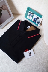 ÁO POLO BURBERRY BBR PLACKET RED LOGO (BLACK)