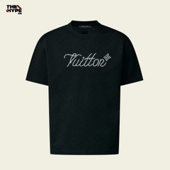 ÁO THUN LOUIS VUITTON DAMIER FLOWER LOGO (BLACK)