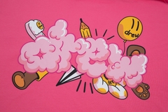 DREW TEE - Áo Drew House Doodle Joy ss Tee (Hot Pink) [Mirror Quality]