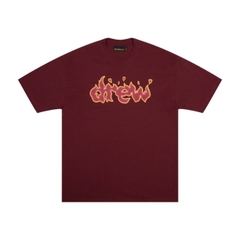 DREW TEE - Áo Thun Drew Logo Lit (Burgundy) [Mirror Quality]