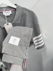 Áo Polo Thom Browne sọc tay (Grey) [Mirror Quality]
