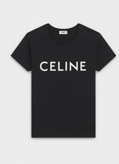 CELINE TEE - Áo Ce.line logo (Black) [Mirror Quality]