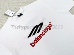Áo Thun Balenciaga BLCG embroidered Logo 3B (WHite) [Mirror Quality]
