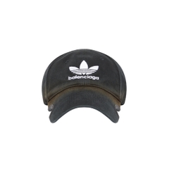 BALENCIAGA CAP- Mũ Lưỡi Trai BLCG x Adidas Logo Trefoil (Black) [MIRROR QUALITY]