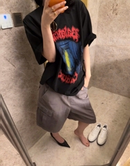 ÁO BALENCIAGA MEN'S LIGHT T-SHIRT (BLACK)