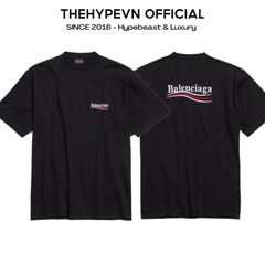 ÁO THUN BALENCIAGA BLCG POLITICAL WAVE EMBROIDERED (BLACK)