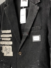 Áo Blazer 13De Marzo X Looney Tunes Bugs Bunny Splash Denim Suit Washed (Black) Best Quality