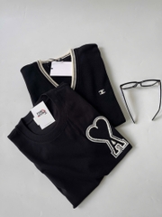 ÁO THUN AMI PARIS OVER HEART EXCLUSIVE (BLACK)