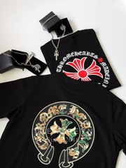 Áo Thun Chrome Hearts CH Camo Cemetery Cross Logo (Black) [Mirror Quality]