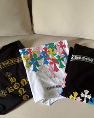 Áo Thun Chrome Hearts CH Multi Colour Cross (White) [Mirror Quality]
