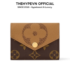 VÍ NGẮN LOUIS VUITTON LV ZOE GIANT LOGO BROWN