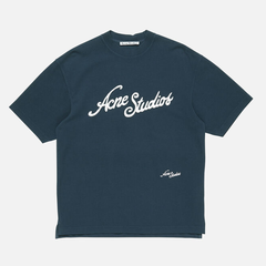 ÁO THUN ACNE STUDIOS EMBROIDERED LOGO (DEEP BLUE)